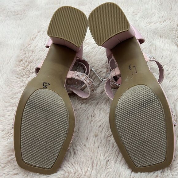 Juicy Couture blush Macarena strappy blocked heel sandals - Picture 5 of 11